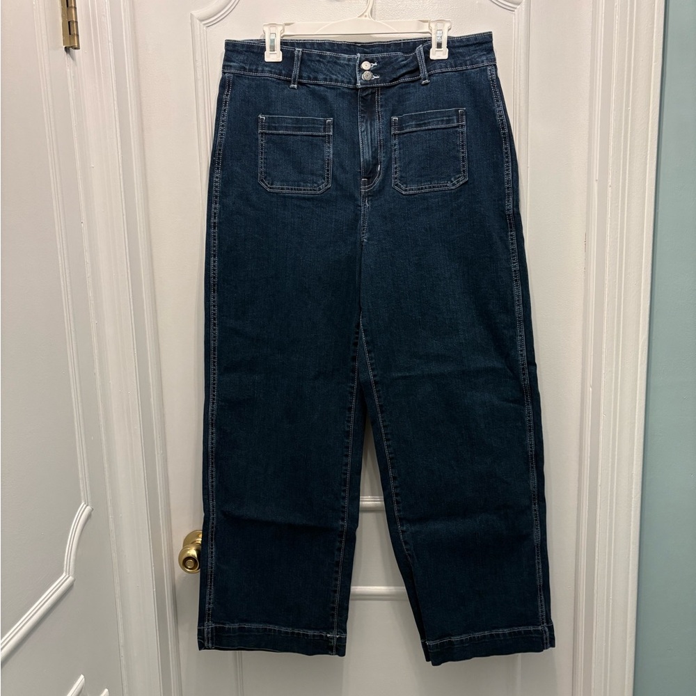 Old Navy Sky-Hi Wide Leg Jeans in Light Blue